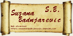 Suzana Badnjarević vizit kartica
